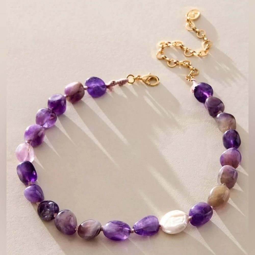 🆕 Free People X Ariana Ost Aurora Choker in Amethyst - New With Tags